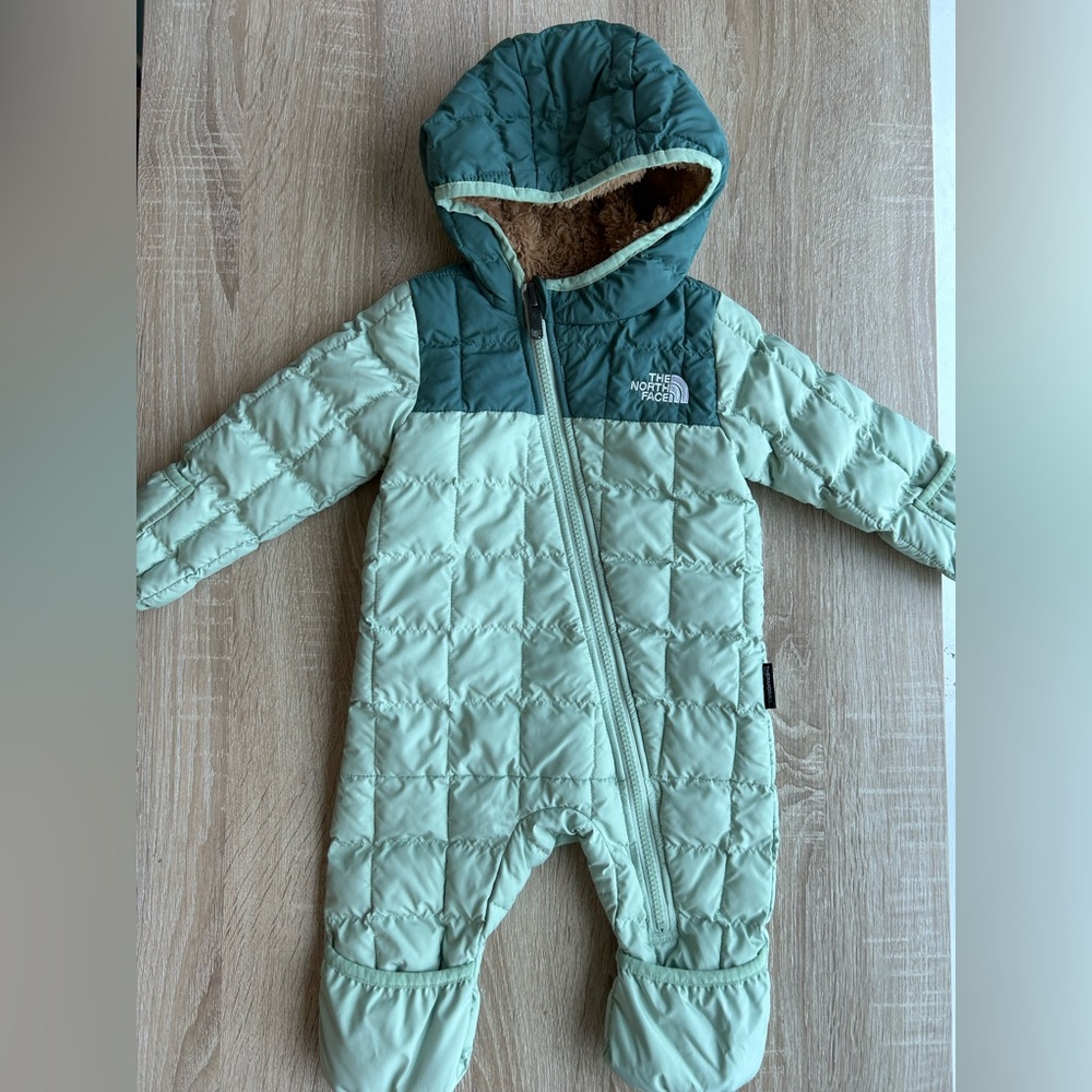 The North Face Mint & Teal Baby Insulated One-Piece Footie